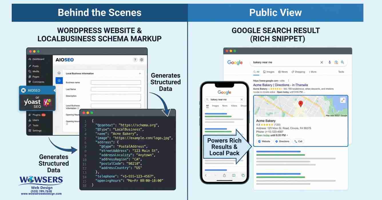 LocalBusiness schema markup for WordPress