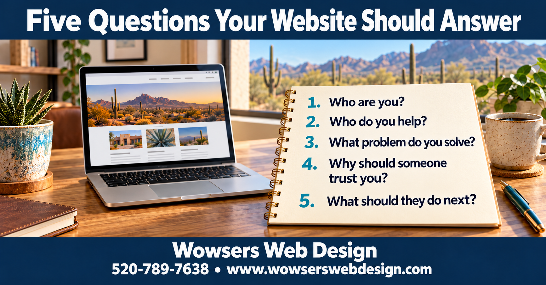 Tucson Website Clear Messaging